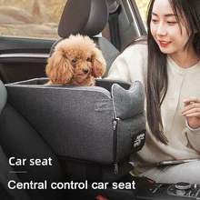 Universal Vehicle Armrest Box Pet Dog Car Nonslip Cushion Kennel Safety and Soft Seat Bags For Teddy Bomei Cat Outdoor Travel