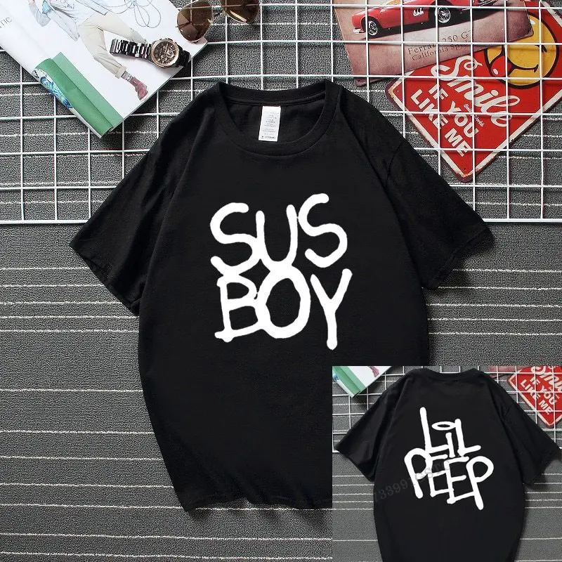 Футболка Lil Peep Top X Sus Boy Cry Baby забавная рубашка в стиле хип-хоп уличная одежда