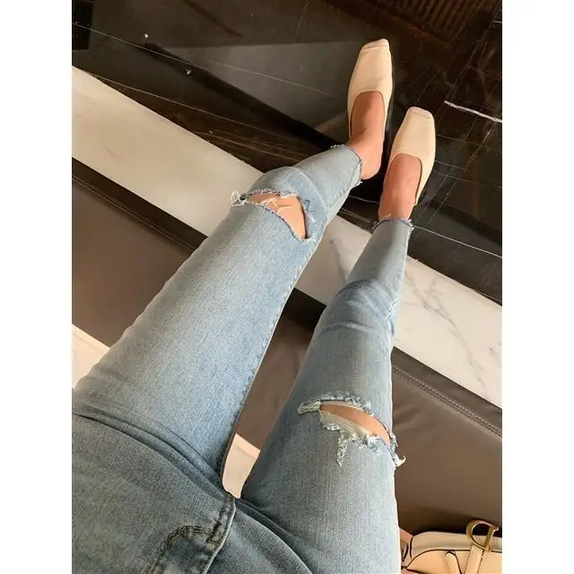 jeans high light spring Hole summer stretch and tight female cropped student slim waist Korean pants blue spring and summer Kore
jeans high light spring Hole summer stretch and tight female cropped student slim waist Korean pants blue spring and summer Kore