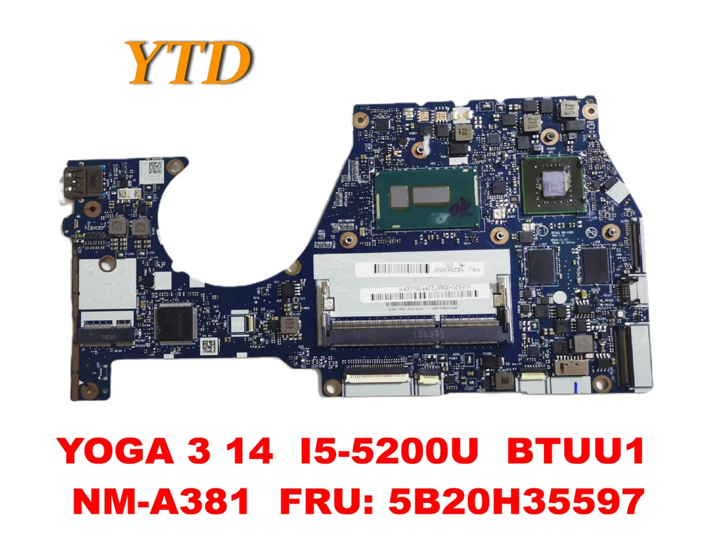 Оригинальная материнская плата для ноутбука Lenovo YOGA 3 14 YOGA 3 14 I5-5200U BTUU1 NM-A381 FRU 5B20H35597, проверенная, хорошая Бесплатная доставка
Оригинальная материнская плата для ноутбука Lenovo YOGA 3 14 YOGA 3 14 I5-5200U BTUU1 NM-A381 FRU 5B20H35597, проверенная, хорошая Бесплатная доставка