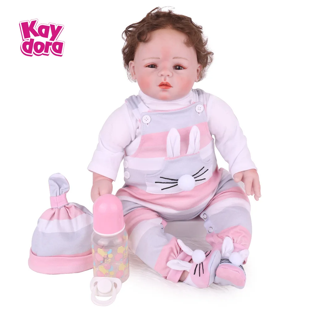 55 см мягкие силиконовые куклы Reborn Baby 22 дюймов живая Одежда для новорожденных