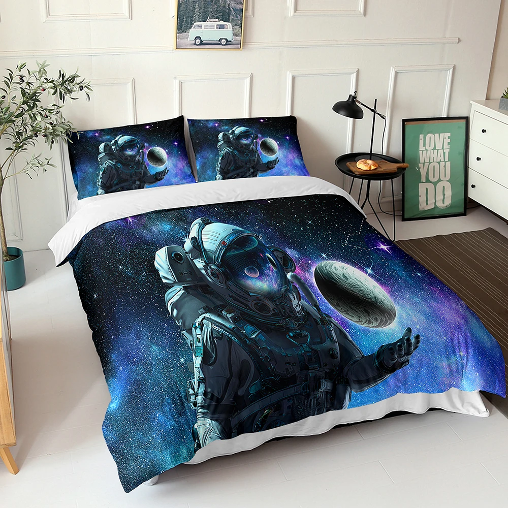 3d Print Comforter Bedding Sets Cyberpunk Style Astronaut Pattern Double Bedspread With Pillowcases
3d Print Comforter Bedding Sets Cyberpunk Style Astronaut Pattern Double Bedspread With Pillowcases