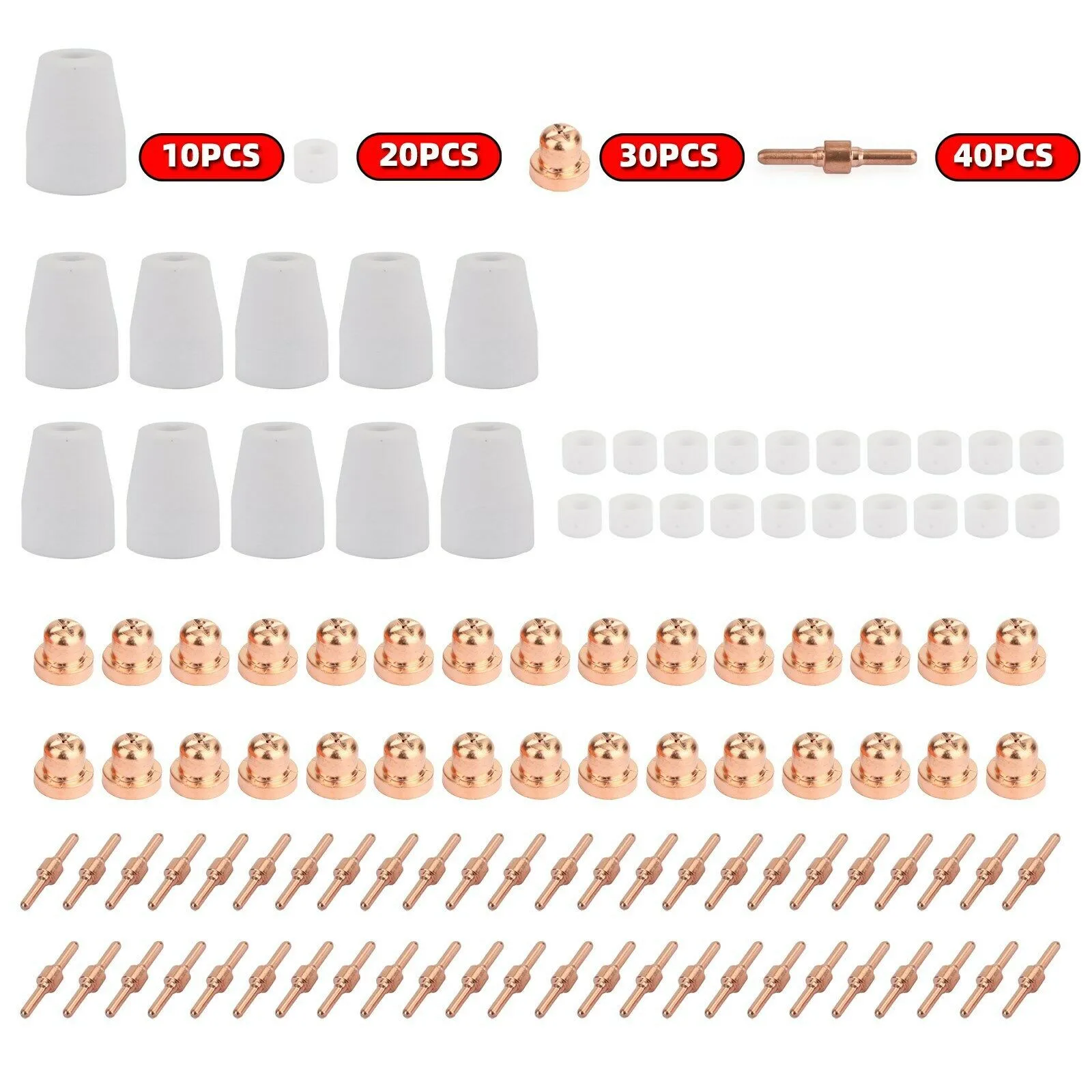 100Pcs Plasma Cutter Tips Nozzle Consumables For LG-40 PT-31 Torch CUT40 CUT50 Plasma Cutter Head Nozzle Consumables TIG Torches
100Pcs Plasma Cutter Tips Nozzle Consumables For LG-40 PT-31 Torch CUT40 CUT50 Plasma Cutter Head Nozzle Consumables TIG Torches