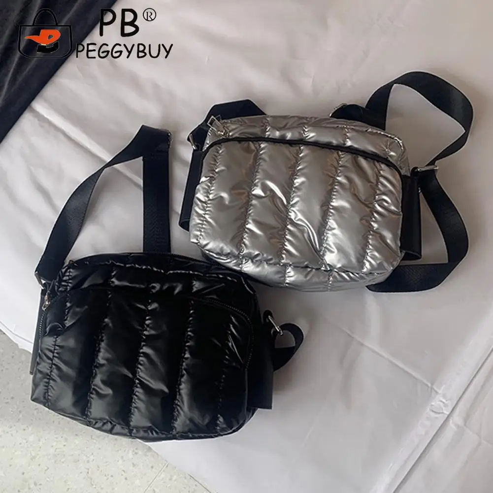 Portable Women Padded Nylon Messenger Space Handbag Fashion Thread Solid Color Zipper Waterproof Small Shoulder Crossbody Bags
Portable Women Padded Nylon Messenger Space Handbag Fashion Thread Solid Color Zipper Waterproof Small Shoulder Crossbody Bags