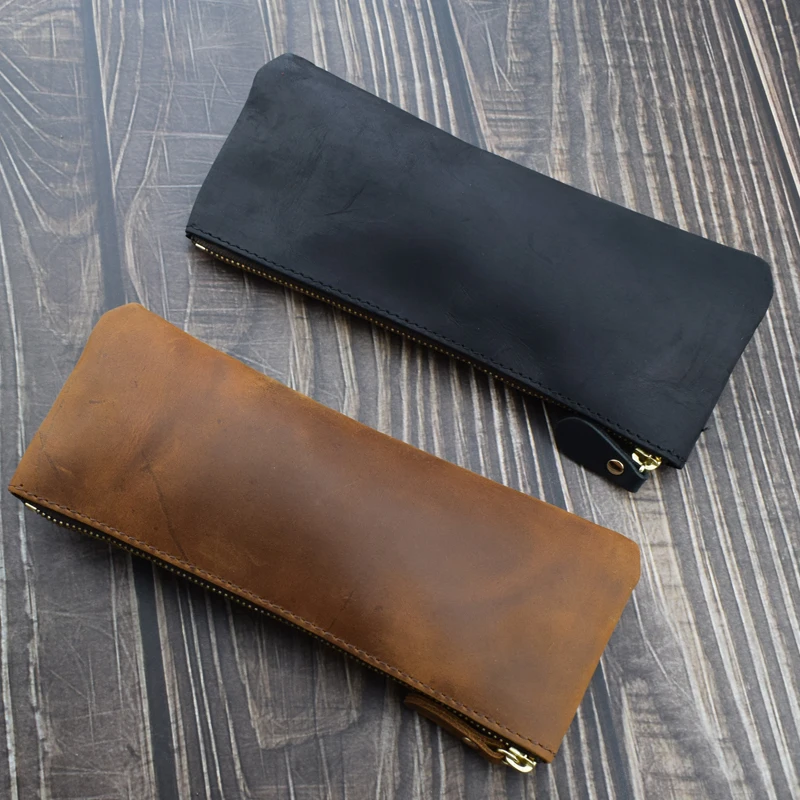 Handmade Cowhide Pen Bag Durable Genuine Leather Pencil Case Writing Materials Stationery Protective Cover Office School Tools
Handmade Cowhide Pen Bag Durable Genuine Leather Pencil Case Writing Materials Stationery Protective Cover Office School Tools