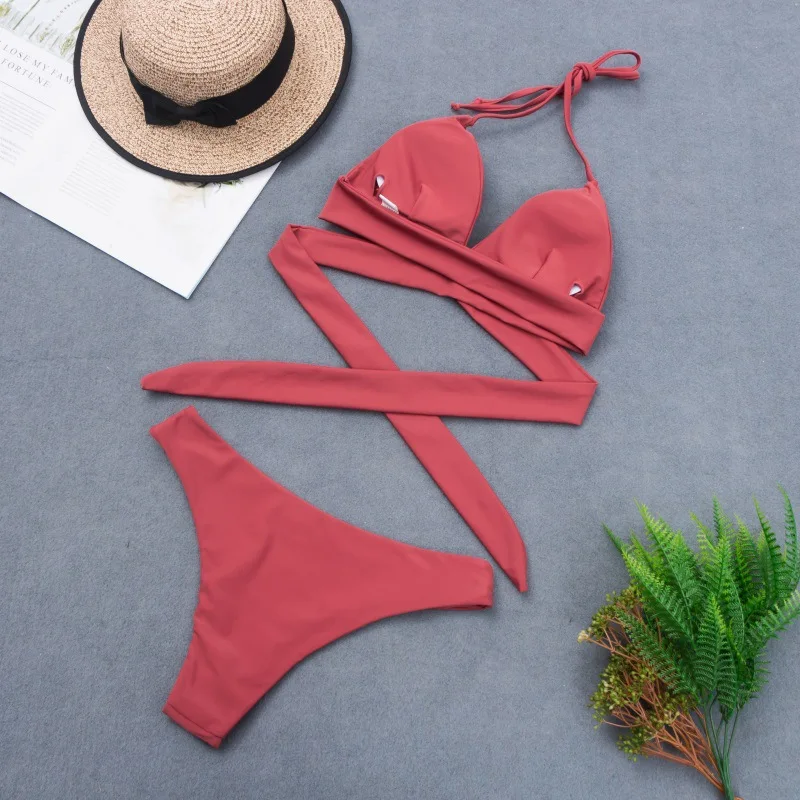 Push Up Bikini 2021 High Cut Bikini Sexy Strap Swimsuit For Women Padded Solid Swimwear Bathing Suit Women 
Push Up Bikini 2021 High Cut Bikini Sexy Strap Swimsuit For Women Padded Solid Swimwear Bathing Suit Women