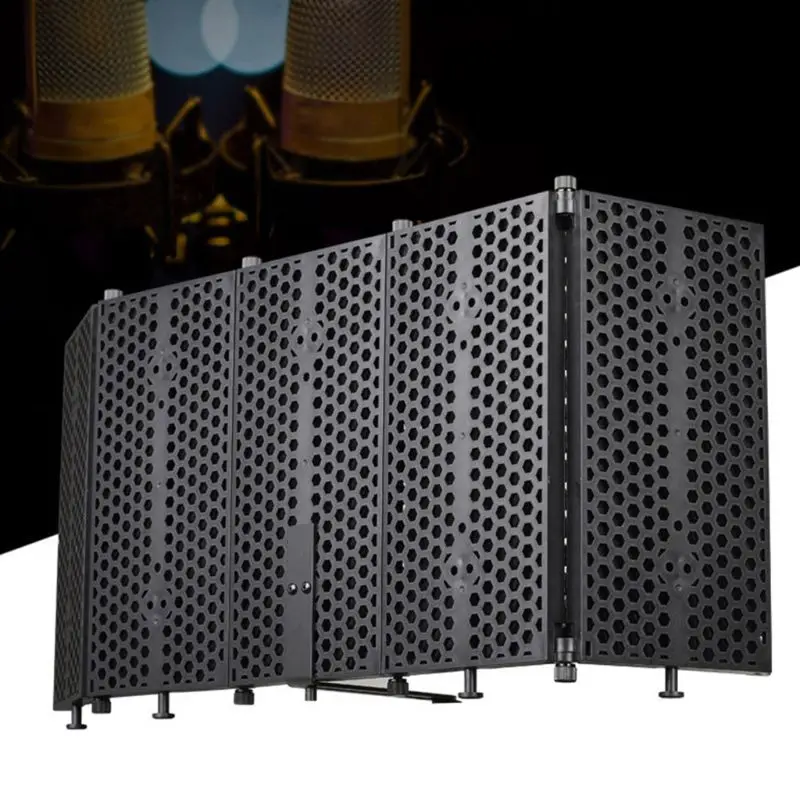 Portable Microphone Isolation Shield Adjustable Angle Sound Absorber Foldable Cover Wind Screen
Portable Microphone Isolation Shield Adjustable Angle Sound Absorber Foldable Cover Wind Screen