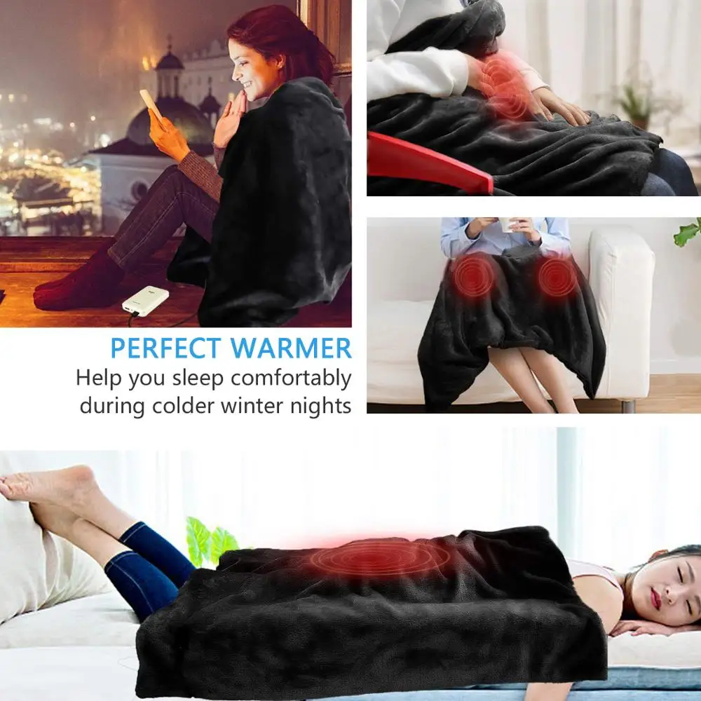 168x65cm USB Heated Shawl Carbon Fiber Electric Heating Throw Plush Flannel Blanket Pad Shoulder Neck Mobile for Car Office Home
168x65cm USB Heated Shawl Carbon Fiber Electric Heating Throw Plush Flannel Blanket Pad Shoulder Neck Mobile for Car Office Home