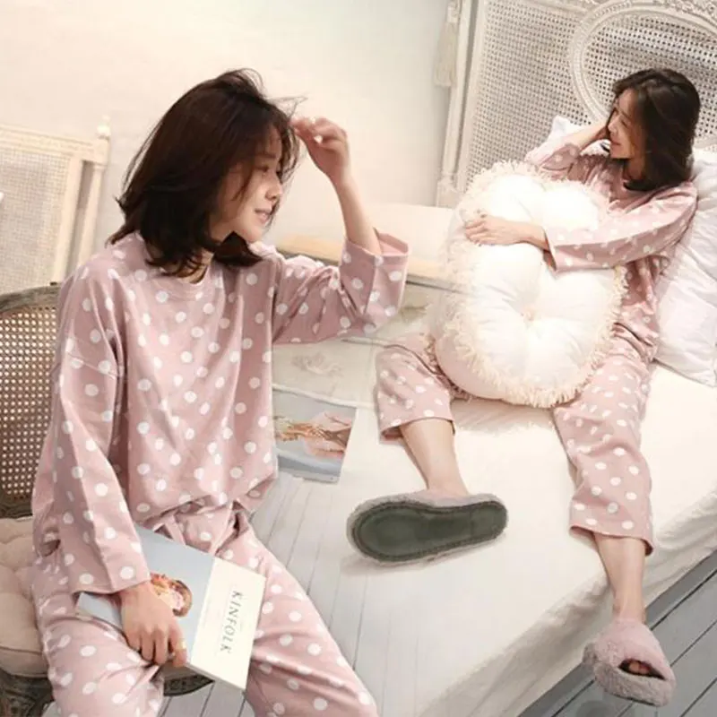Women Pajamas Set Milk Silk Long Sleeved Spring Autumn Keep warm Lounge Cartoon Prints Sleepwear Sleep Clothing Nighties Suit
Women Pajamas Set Milk Silk Long Sleeved Spring Autumn Keep warm Lounge Cartoon Prints Sleepwear Sleep Clothing Nighties Suit