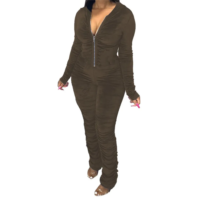 One Piece Outfit Women Rompers Jumpsuit Velvet for Sexy Bodysuit Fashion Casual Drape Folds Clothing Wholesale Dropshipping
One Piece Outfit Women Rompers Jumpsuit Velvet for Sexy Bodysuit Fashion Casual Drape Folds Clothing Wholesale Dropshipping