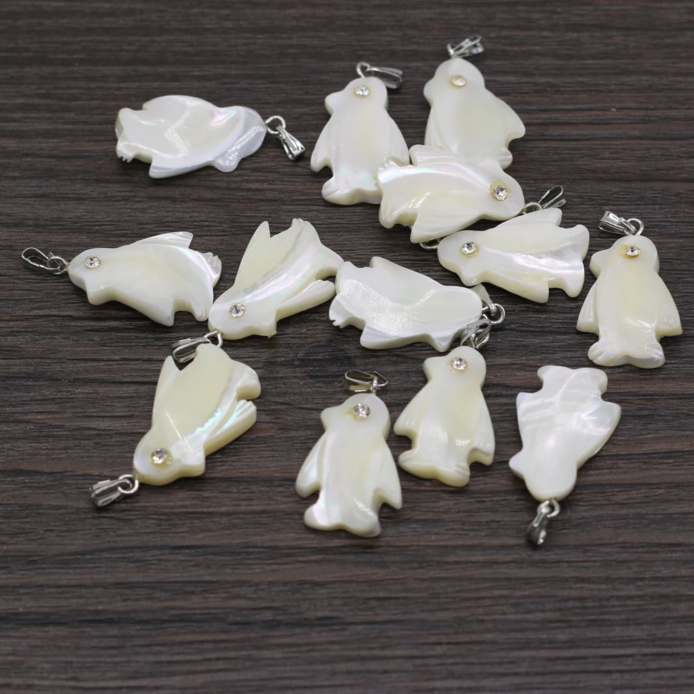 4Pcs Small Pendant Natural White Shell Penguin Shape Charms for DIY Necklace Earring Accessories Women Jewelry Gift 16x30mm
4Pcs Small Pendant Natural White Shell Penguin Shape Charms for DIY Necklace Earring Accessories Women Jewelry Gift 16x30mm