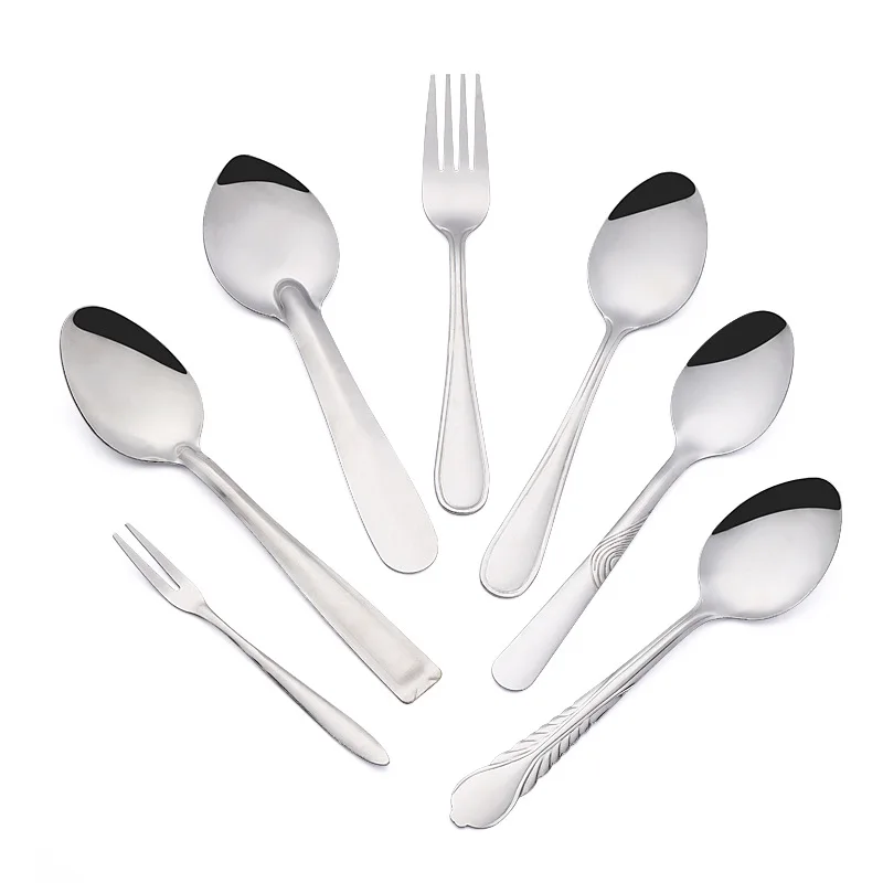 Simple Silver Color Spoon Set Stainless Steel Two-Tooth Fork Polished Tableware Dessert Soup Spoon Kitchen Accessories
Simple Silver Color Spoon Set Stainless Steel Two-Tooth Fork Polished Tableware Dessert Soup Spoon Kitchen Accessories