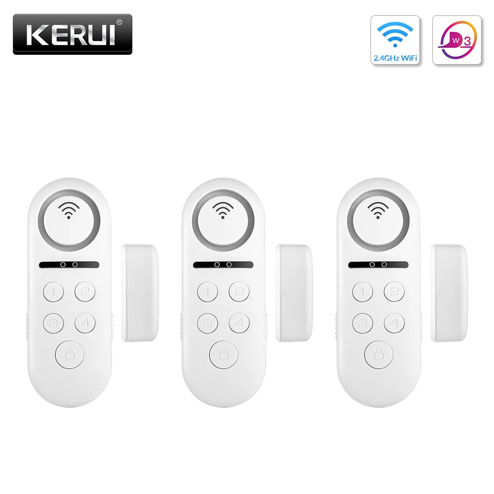 Система охранной сигнализации KERUI WD3 Wi Fi подключение к двери управление через