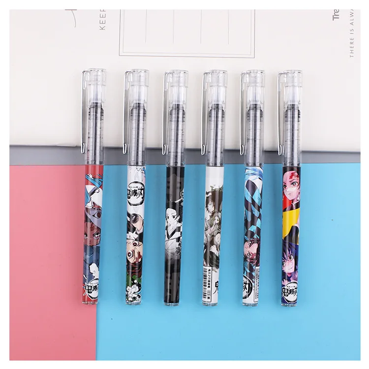 30 pcs/lot Demon Slayer Straight liquid Gel Pen Cute 0.5mm Black ink Signature Pens Promotional Gift Stationery School Supplies
30 pcs/lot Demon Slayer Straight liquid Gel Pen Cute 0.5mm Black ink Signature Pens Promotional Gift Stationery School Supplies