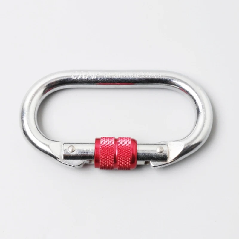 25KN Climbing Security Locking Carabiner Buckle Stainless Steel Outdoor Safety Buckle O-shaped Rappelling Rock
25KN Climbing Security Locking Carabiner Buckle Stainless Steel Outdoor Safety Buckle O-shaped Rappelling Rock