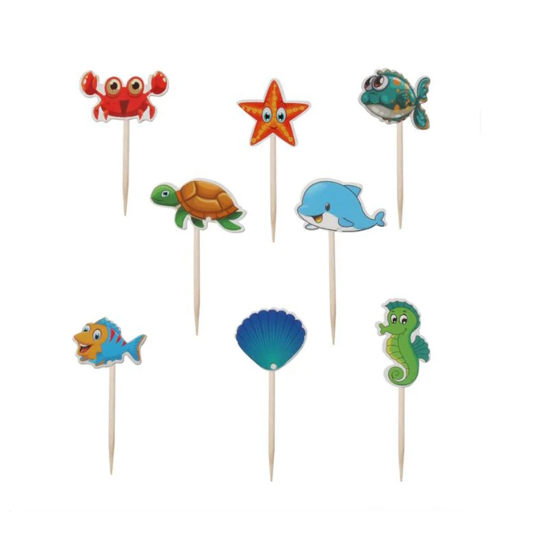 Boys Baby Shower Decorate Happy Birthday Events Party Kids Favors Sea animals Theme Cupcake Cake Toppers With Sticks 24pcs/lot
Boys Baby Shower Decorate Happy Birthday Events Party Kids Favors Sea animals Theme Cupcake Cake Toppers With Sticks 24pcs/lot