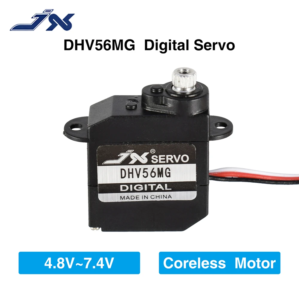 JX Servo DHV56MG Digital Coreless 1.2kg 0.10sec Metal Gear HV 5.6g DS Servo For RC Car Robot Airplane Drone RC Model DIY
JX Servo DHV56MG Digital Coreless 1.2kg 0.10sec Metal Gear HV 5.6g DS Servo For RC Car Robot Airplane Drone RC Model DIY