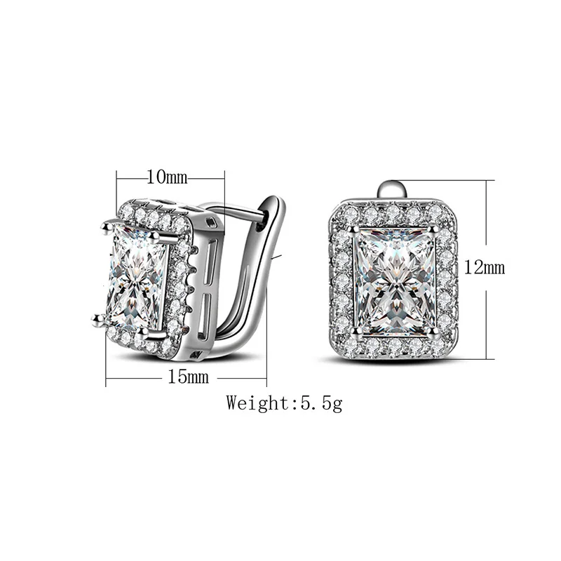Classic Square Hoop Earrings AAA Cubic Zirconia Crystal Straight Pierce Earrings Accessories Trendy Wedding Jewelry For Women
Classic Square Hoop Earrings AAA Cubic Zirconia Crystal Straight Pierce Earrings Accessories Trendy Wedding Jewelry For Women