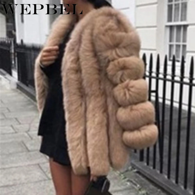 WEPBEL Women Winter Elegant Warm Open Front Faux Fur Coat Ladies Sexy Thicken Slim Fit Jacket Outwear
WEPBEL Women Winter Elegant Warm Open Front Faux Fur Coat Ladies Sexy Thicken Slim Fit Jacket Outwear
