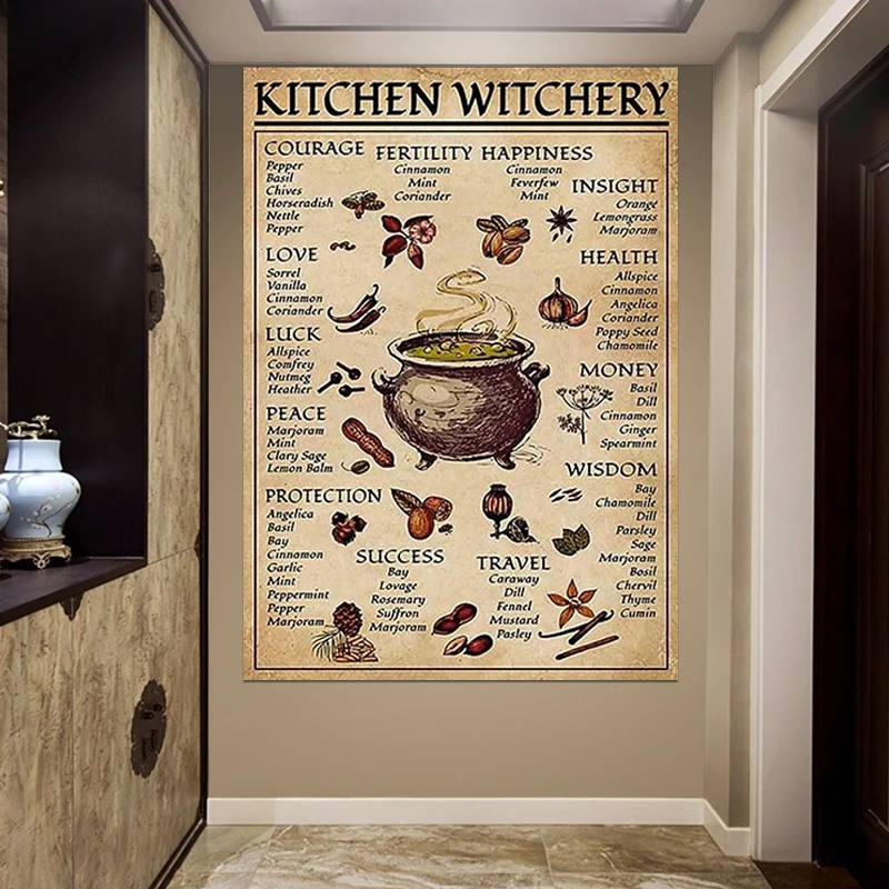 Kitchen Witchery Funny Posters and Prints Decoration Wall Pictures Witches Magic Knowledge Art Painting Gifts Home Decor
Kitchen Witchery Funny Posters and Prints Decoration Wall Pictures Witches Magic Knowledge Art Painting Gifts Home Decor