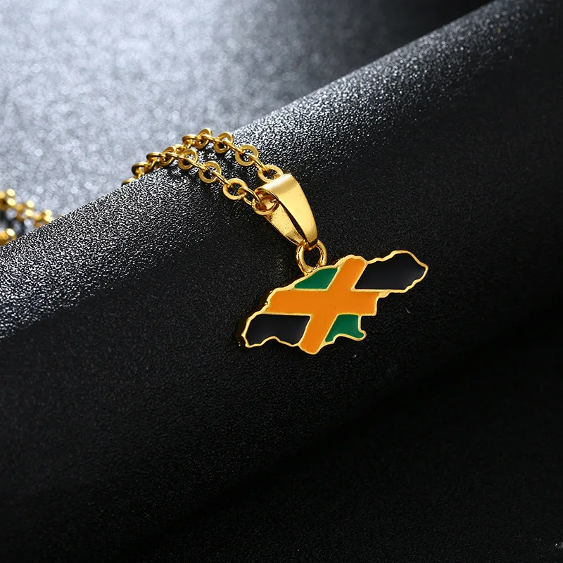 Necklace Jamaica Map Pendant Necklaces For Women Colorful Stainless Steel Nekclace Men Charm Gold Chain Collier Femme Jewlery
Necklace Jamaica Map Pendant Necklaces For Women Colorful Stainless Steel Nekclace Men Charm Gold Chain Collier Femme Jewlery