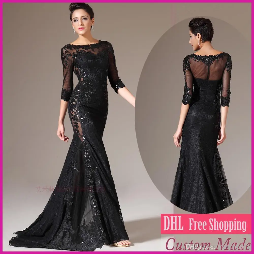 free shipping robe de soiree 2014 new fashion hot sexy long sleeve vestido de festa party gown black lace Formal evening dresses
free shipping robe de soiree 2014 new fashion hot sexy long sleeve vestido de festa party gown black lace Formal evening dresses