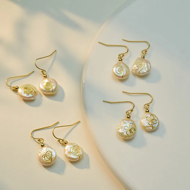 High Quality Irregular Baroque Pearl Pendant Drop Earring Heart Flower Stainless Steel Earring Women Jewelry Golden Drop Ship
High Quality Irregular Baroque Pearl Pendant Drop Earring Heart Flower Stainless Steel Earring Women Jewelry Golden Drop Ship