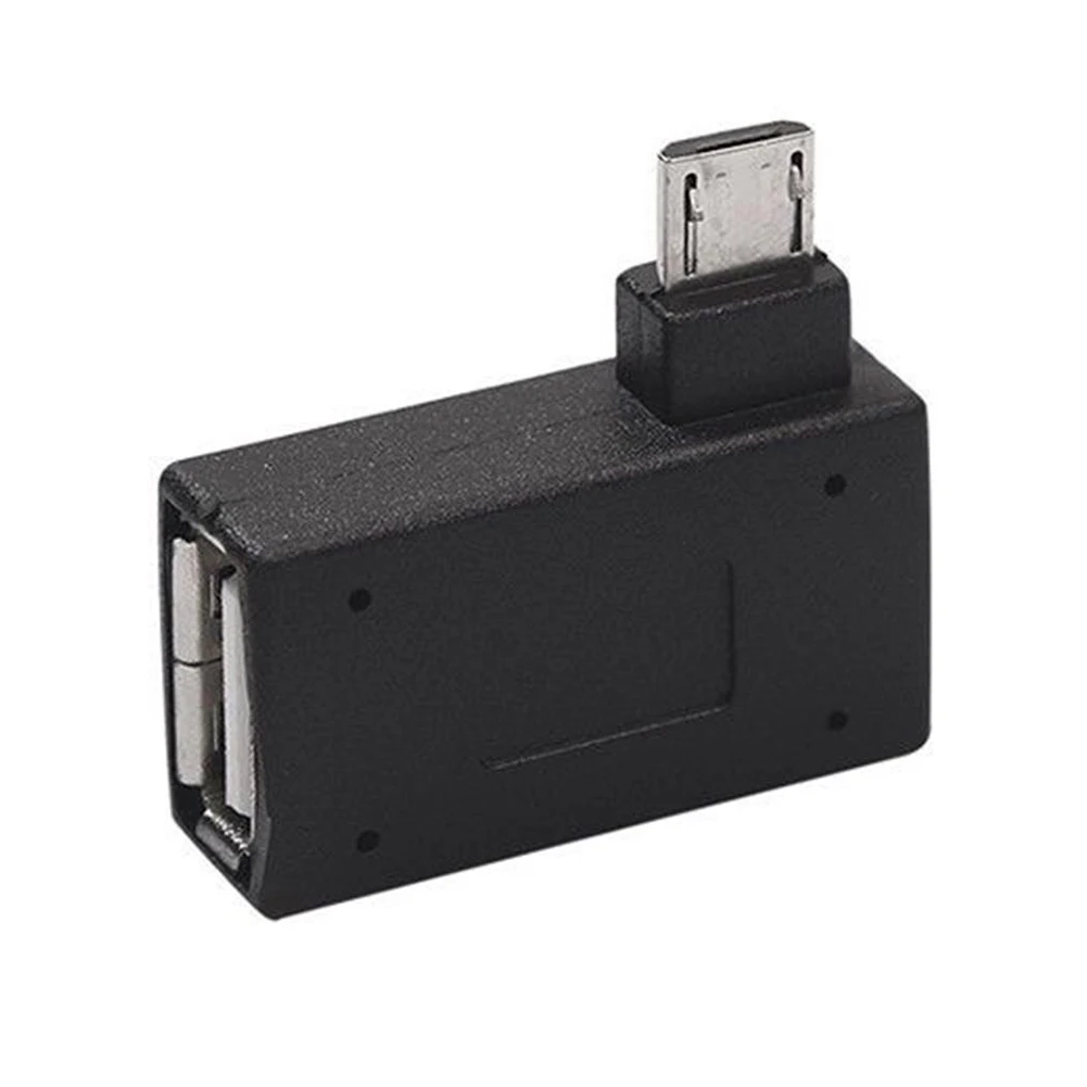 Универсальный 90 градусов USB 2 0 Micro адаптер хоста OTG левый правый угловой конвертер