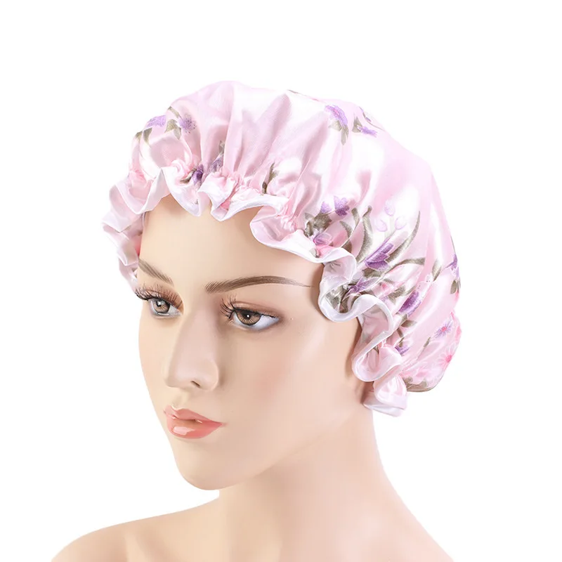New 1Pcs PE Satin Double Layer Waterproof Bath Hat Shower Caps Hair Covers Thick Shower Hats Wholesale Dropshipping
New 1Pcs PE Satin Double Layer Waterproof Bath Hat Shower Caps Hair Covers Thick Shower Hats Wholesale Dropshipping