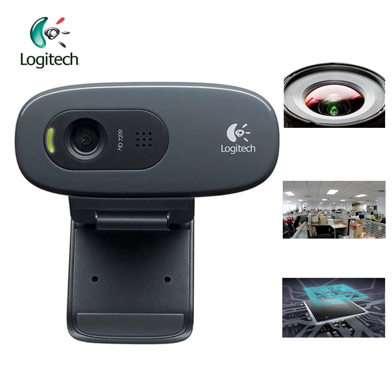 Веб-камера Logitech C270 HD Vid 720P с микрофоном USB 2 0 поддержка официального теста для ПК