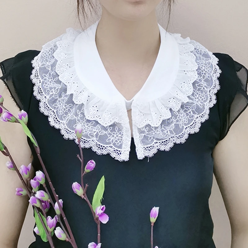 Lace Trimmed False Shirt Collar Fashion Trend Detachable Fake Collar Adult Women Lady Style Hollow Out Embroidery All D0LF 
Lace Trimmed False Shirt Collar Fashion Trend Detachable Fake Collar Adult Women Lady Style Hollow Out Embroidery All D0LF