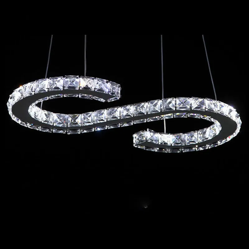 S letter LED crystal chandelier modern ceiling chandelier restaurant kitchen Crystal Christmas decoration
S letter LED crystal chandelier modern ceiling chandelier restaurant kitchen Crystal Christmas decoration