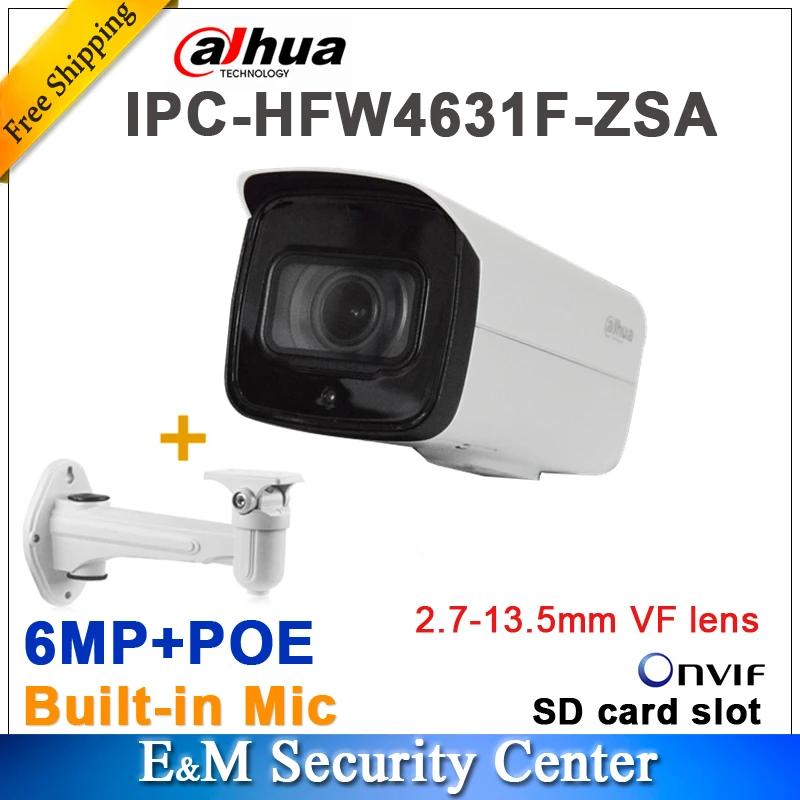 Оригинальная сетевая камера Dahua IPC HFW4631F ZSA 6 МП POE IR 2 7 13 5 мм VF объектив