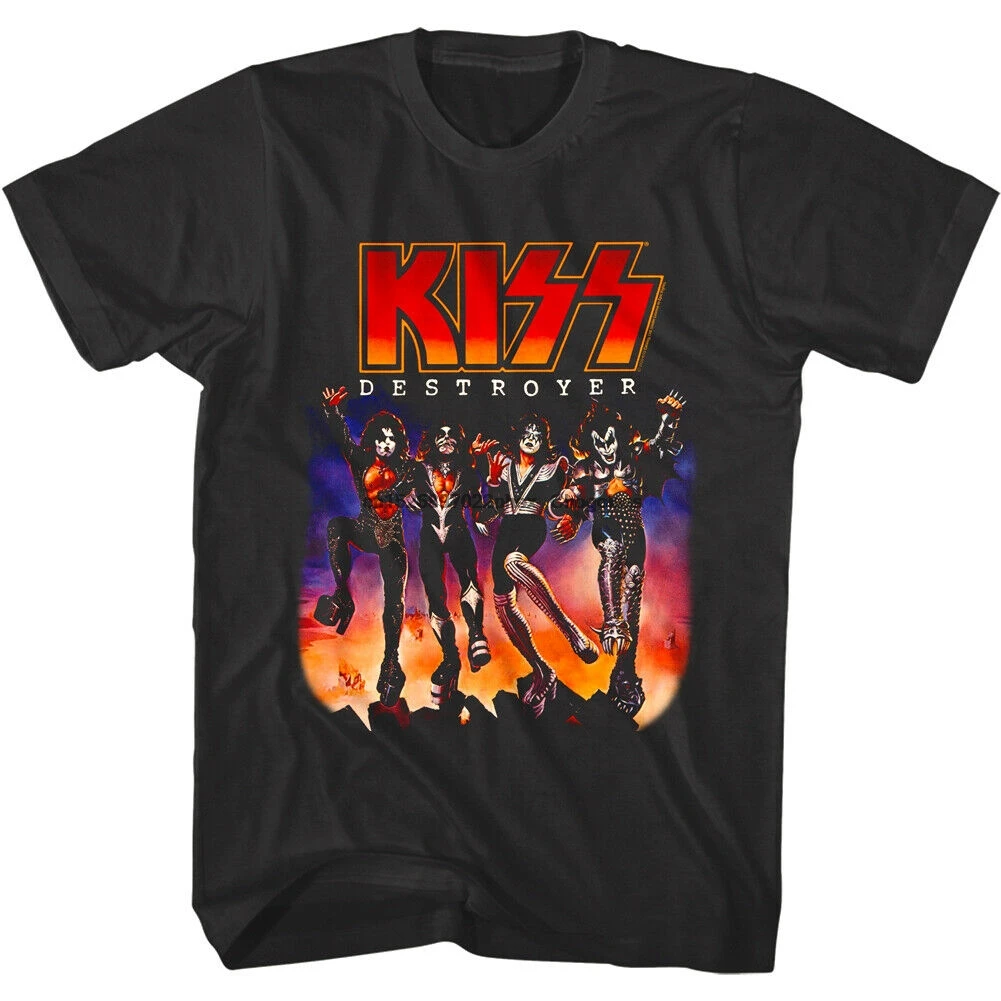 Kiss Destroyer Обложка альбома Мужская футболка NYC рок-группа концерт Тур винтажный