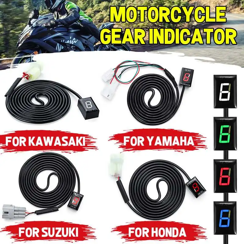 1-6 Speed LED Motorcycle Gear Indicator Moto LCD Digital Gear Display Meter For Suzuki for Kawasaki for Yamaha for Honda
1-6 Speed LED Motorcycle Gear Indicator Moto LCD Digital Gear Display Meter For Suzuki for Kawasaki for Yamaha for Honda