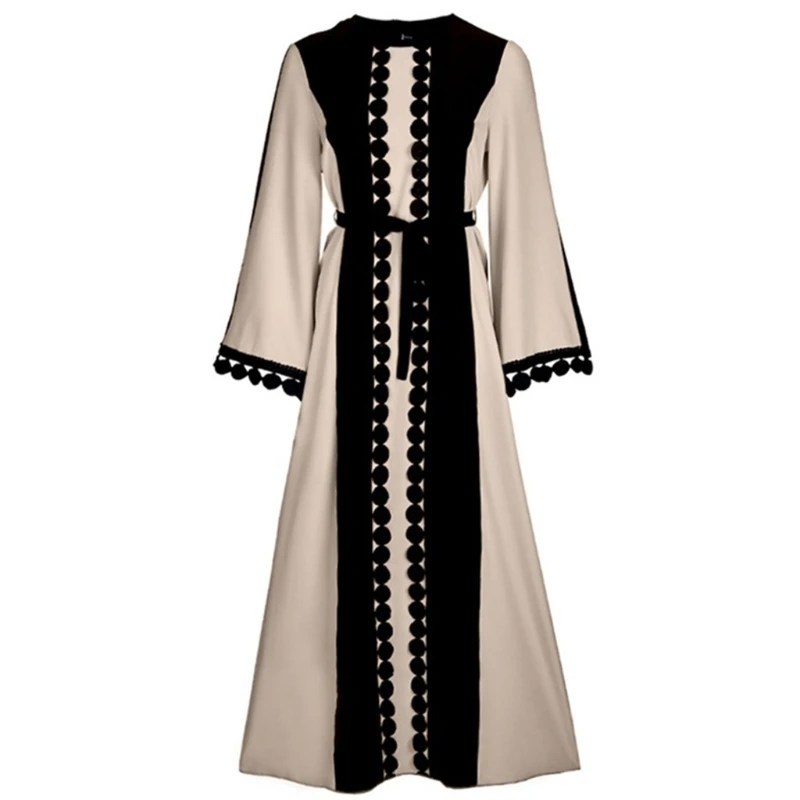 Q1FA Women Muslim Maxi Dress Lace Polka Stitching Islamic Dubai Belted Robe Kaftan
Q1FA Women Muslim Maxi Dress Lace Polka Stitching Islamic Dubai Belted Robe Kaftan