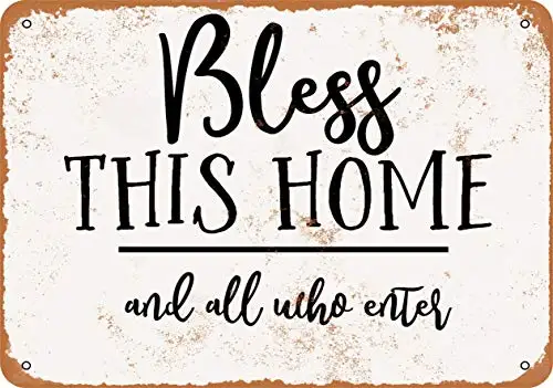 Metal Sign - Bless This Home and All Who Enter - Vintage Look Wall Decor for Cafe beer Bar Decoration Crafts
Metal Sign - Bless This Home and All Who Enter - Vintage Look Wall Decor for Cafe beer Bar Decoration Crafts