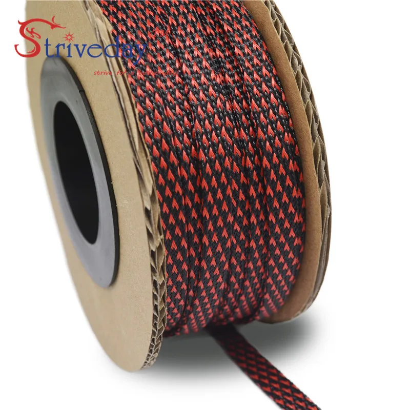 10/30 Meters 16mm Black & Red PET Expandable Sleeving High Density Sheathing Plaited Cable Sleeves DIY 
10/30 Meters 16mm Black & Red PET Expandable Sleeving High Density Sheathing Plaited Cable Sleeves DIY