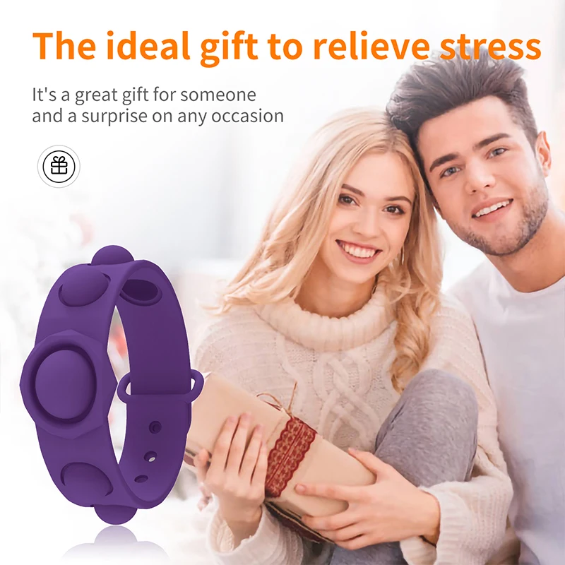 Fidget Toys Silicone Bracelet Squeeze Toy Antistress Dimple Bubble Bracelet Stress Relief Toys Puzzle Safe And Non-Toxic 
Fidget Toys Silicone Bracelet Squeeze Toy Antistress Dimple Bubble Bracelet Stress Relief Toys Puzzle Safe And Non-Toxic