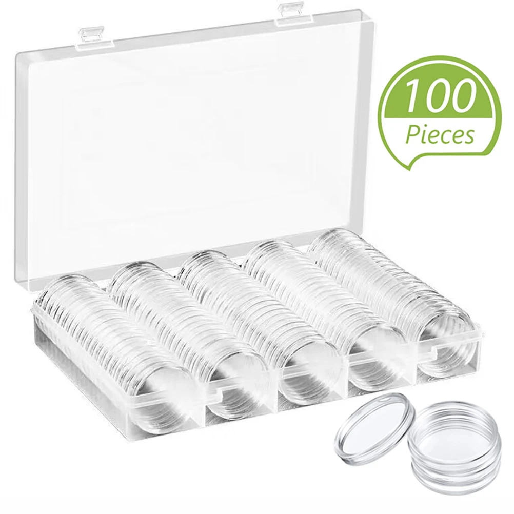 100Pcs 30mm Coin Capsules With Storage Organizer Box For Coin Collection Supplies
100Pcs 30mm Coin Capsules With Storage Organizer Box For Coin Collection Supplies