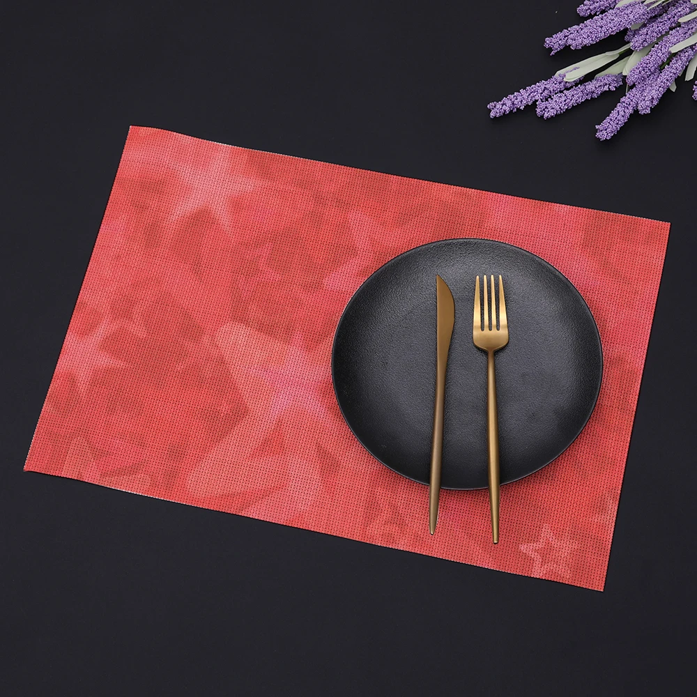 Painting Heat-Resistant Placemats Stain Resistant Anti-Skid Washable PVC/Polyeste Table Mats Woven Vinyl Placemats, Set of 4 PCS
Painting Heat-Resistant Placemats Stain Resistant Anti-Skid Washable PVC/Polyeste Table Mats Woven Vinyl Placemats, Set of 4 PCS