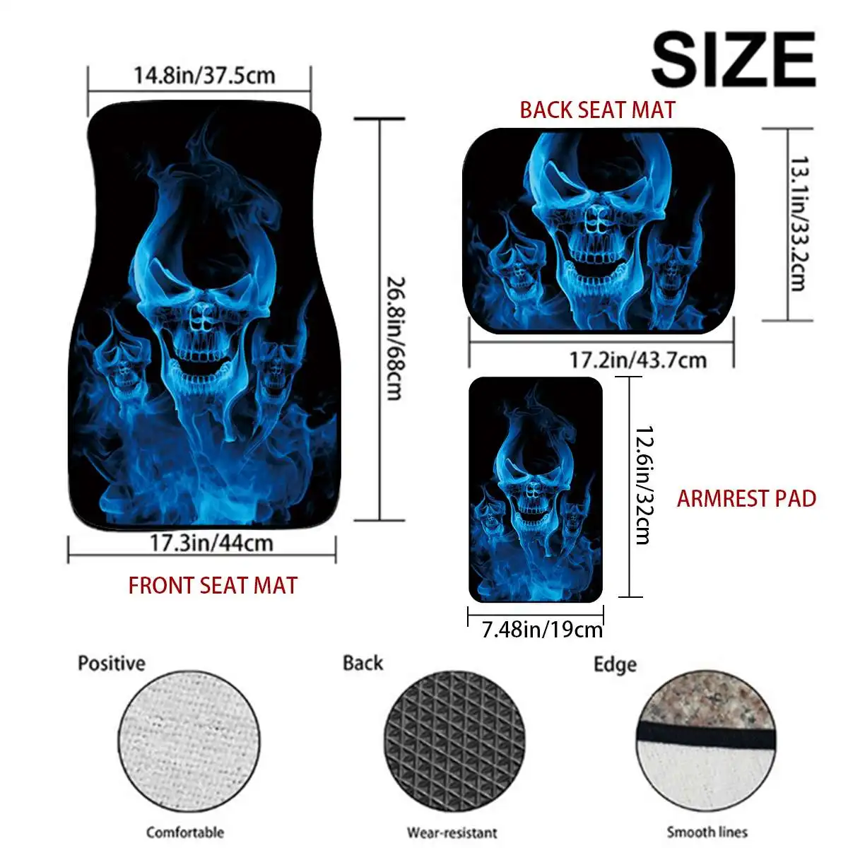 Car Mats Rubber Black Universal Fit Non Slip Dustproof Skull 3D Car Floor Mats Pad Foot Rugs Carpet Waterproof Car Mat
Car Mats Rubber Black Universal Fit Non Slip Dustproof Skull 3D Car Floor Mats Pad Foot Rugs Carpet Waterproof Car Mat