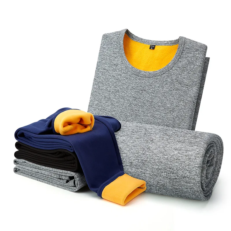 Men's thermal underwear pants suit female plus thick velvet Bottoming long-sleeved T-shirt Trouser 2 Pcs Set Winter large size
Men's thermal underwear pants suit female plus thick velvet Bottoming long-sleeved T-shirt Trouser 2 Pcs Set Winter large size