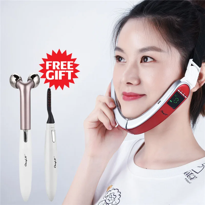LED Photon Vibrating Face Slimming Belt V Face Lifting Belt Double Chin Reducer Facial Shaping Massager + Skin Tightening Roller
LED Photon Vibrating Face Slimming Belt V Face Lifting Belt Double Chin Reducer Facial Shaping Massager + Skin Tightening Roller