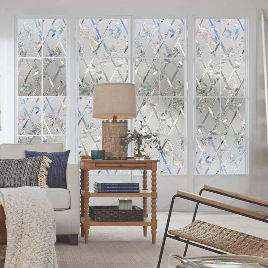 Window Film Sticker 3D Frosted Film Decorative Glass Door Window Anti-UV Glass Stickers Non-Adhesive Bamboo Pattern 45x100cm
Window Film Sticker 3D Frosted Film Decorative Glass Door Window Anti-UV Glass Stickers Non-Adhesive Bamboo Pattern 45x100cm