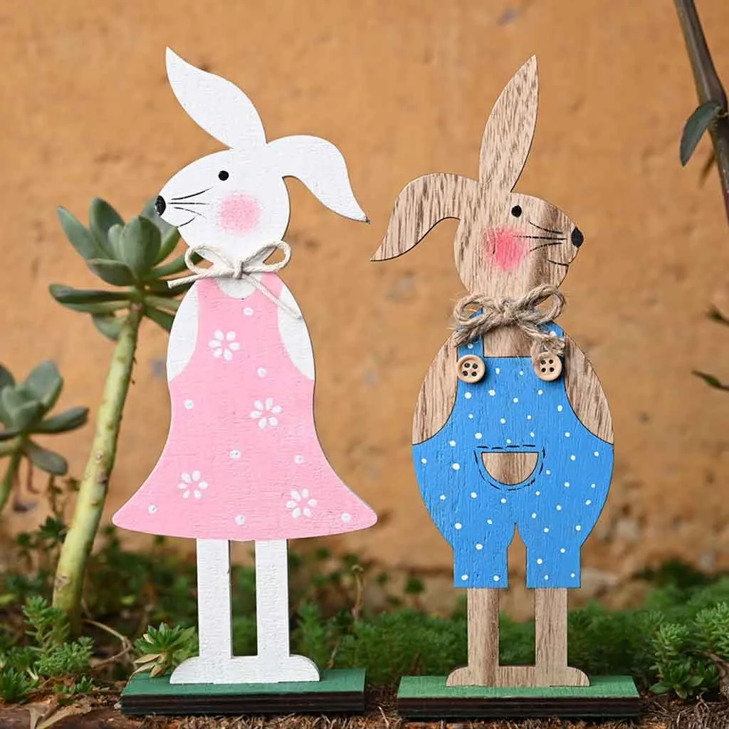 11pc Easter Decorations Wooden Rabbit Shapes Ornaments Craft Gifts Decoration Standing Decorations Ornaments Gift For Kids 2021 
11pc Easter Decorations Wooden Rabbit Shapes Ornaments Craft Gifts Decoration Standing Decorations Ornaments Gift For Kids 2021