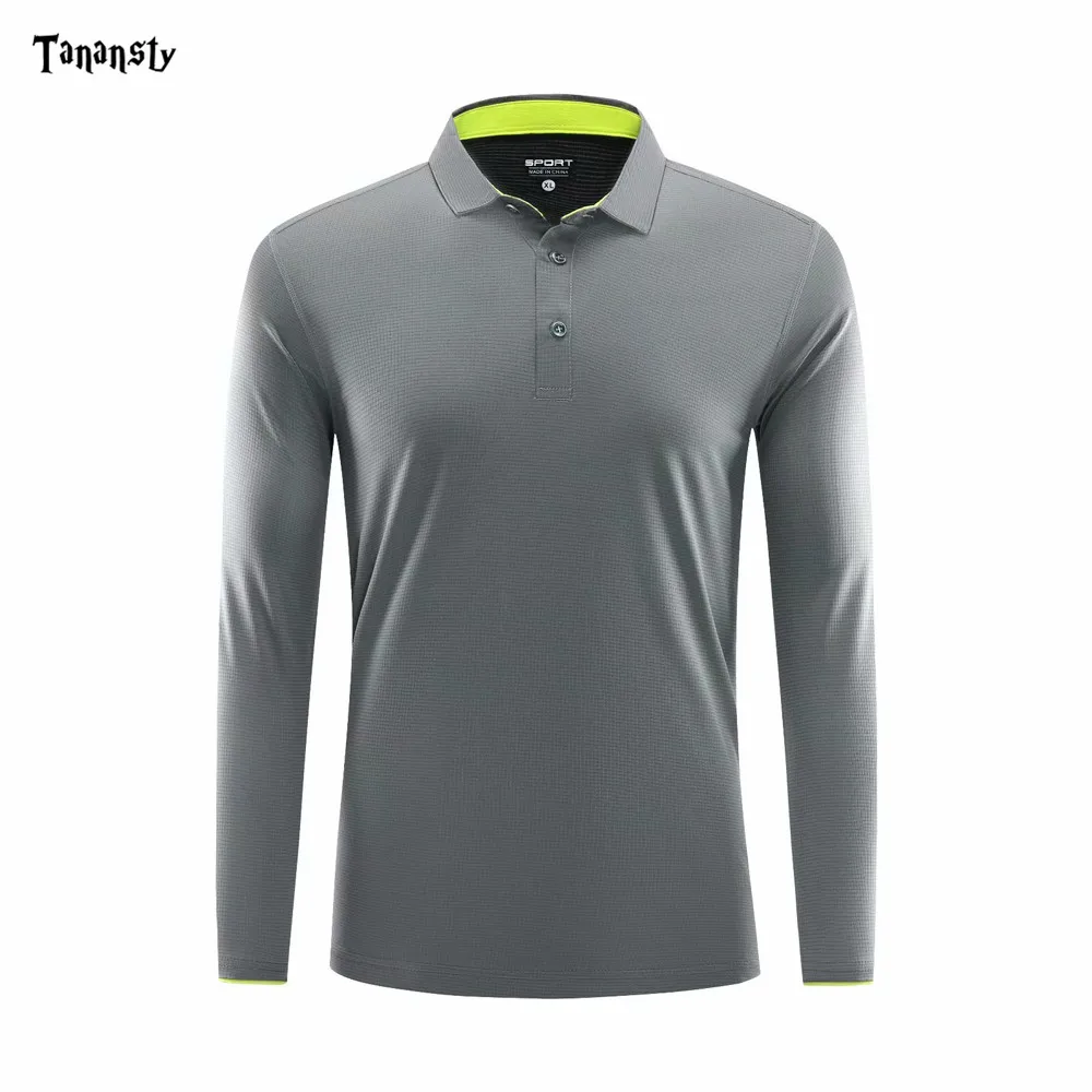 Мужские рубашки-поло для гольфа спортивная одежда с длинным рукавом тренировок
