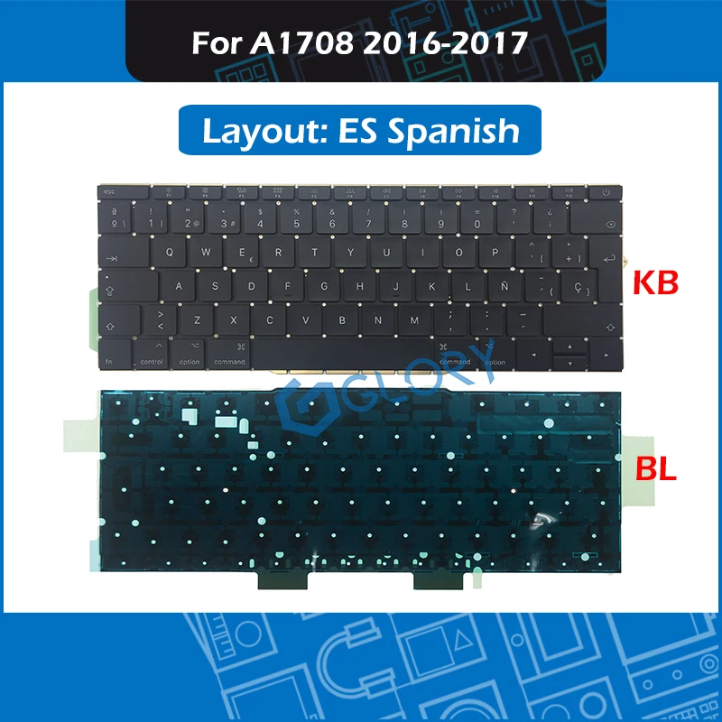 Новая клавиатура A1708 ES испанская раскладка для Macbook Pro Retina 13 "A1708 испанская клавиатура с подсветкой поздняя 2016 Mid 2017
Новая клавиатура A1708 ES испанская раскладка для Macbook Pro Retina 13 "A1708 испанская клавиатура с подсветкой поздняя 2016 Mid 2017