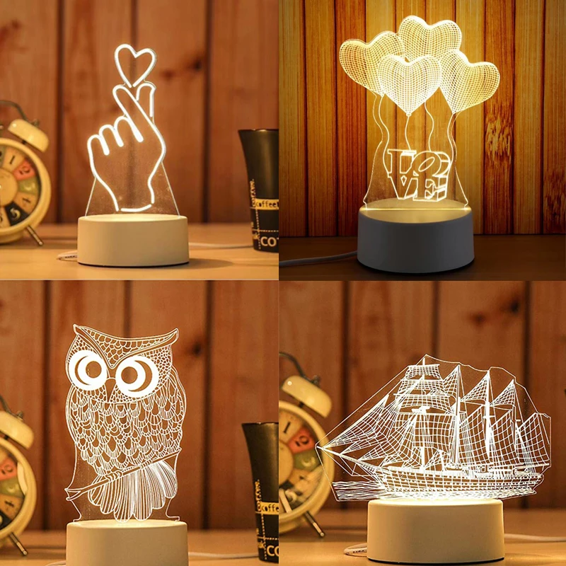 Acrylic table lamp decoration creative 3D LED night light table lamp children bedroom child gift decoration lights
Acrylic table lamp decoration creative 3D LED night light table lamp children bedroom child gift decoration lights