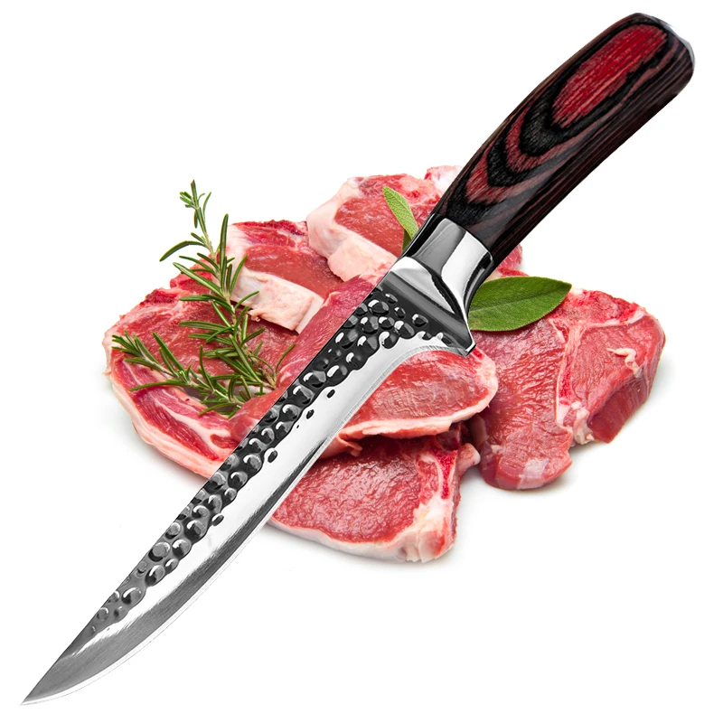 

Кованый нож мясника ручной работы, кухонный шеф-повар из нержавеющей стали, 6 дюймов, для костей, мяса, рыбы, фруктов, овощей